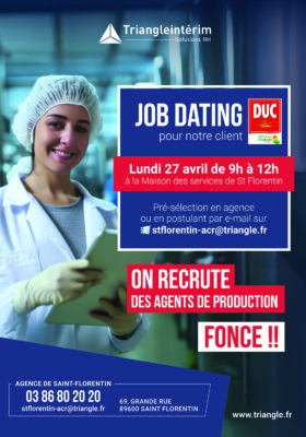 JOB DATING SAINT FLORENTIN 2026