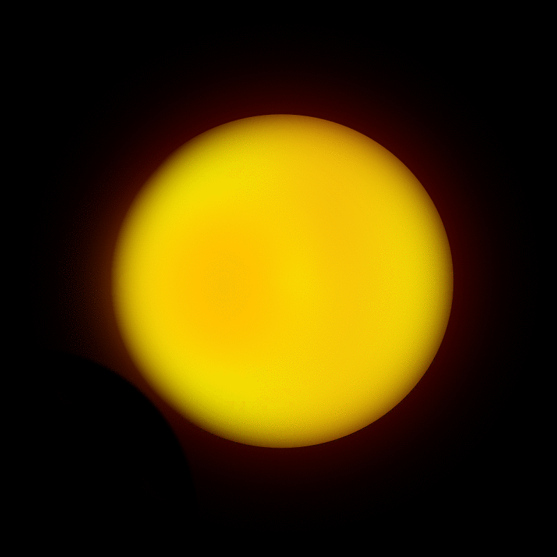 Animation montrant le déroulement d'une éclipse solaire